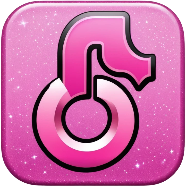 glitter pink logo TikTok emoji