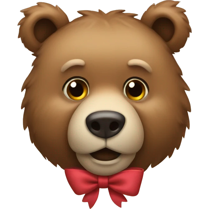 bear with a bow  emoji
