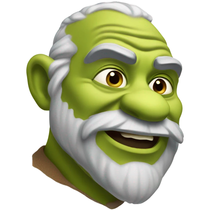 Old shrek with a beard emoji