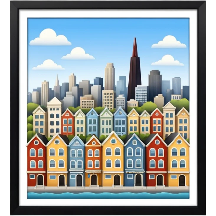 Make a full city of San Francisco  emoji