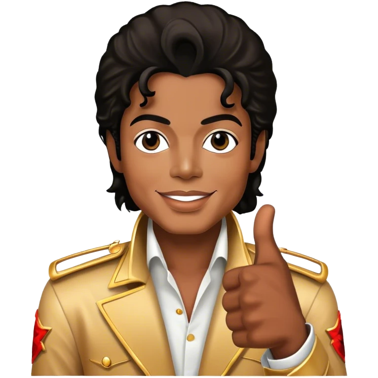 Michael Jackson with thumb up emoji