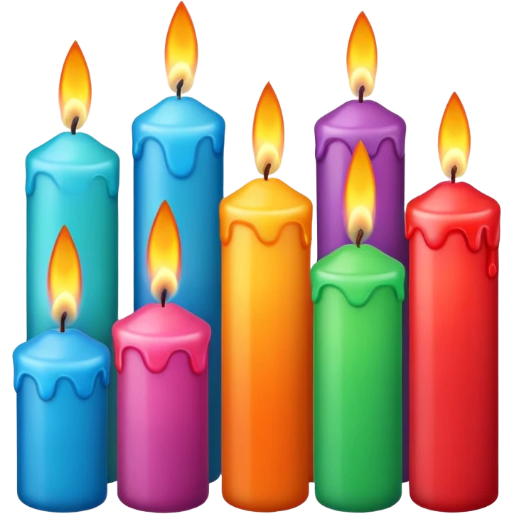 colorful candles emoji