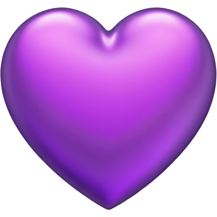 heart with a metallic purple finish emoji