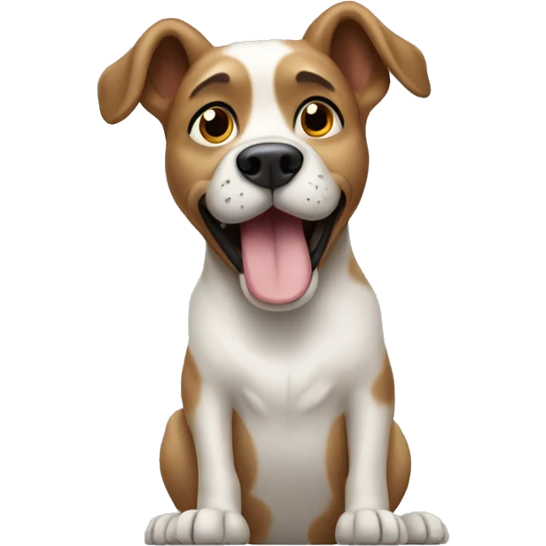 Dog waving emoji