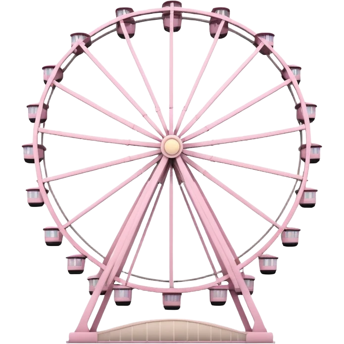 mix light pink and white theme park Ferris wheel emoji