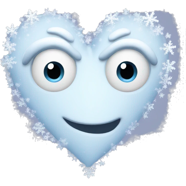Snow heart emoji
