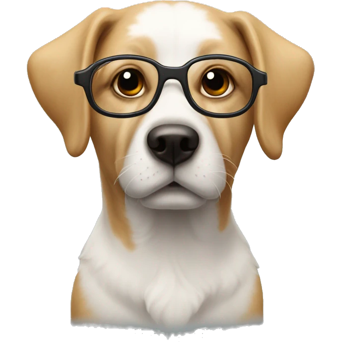 Un chien avec des lunettes  emoji