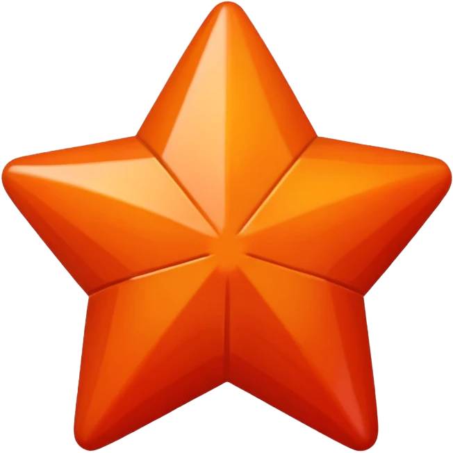 Oreange ball in red star emoji