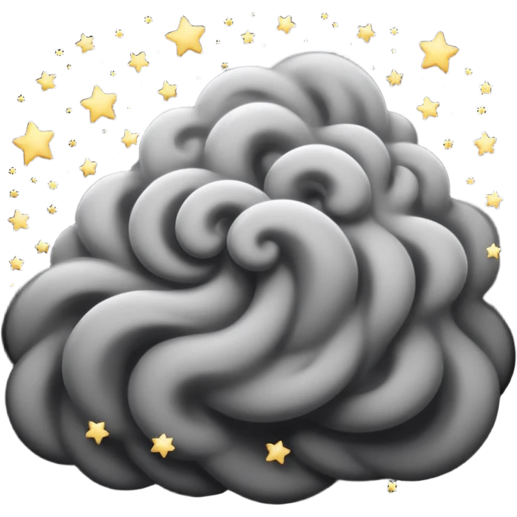 Make a fighting dust Cloud with stars emoji