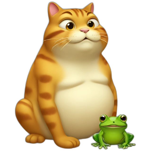 Fat-cat-eating-a-frog emoji