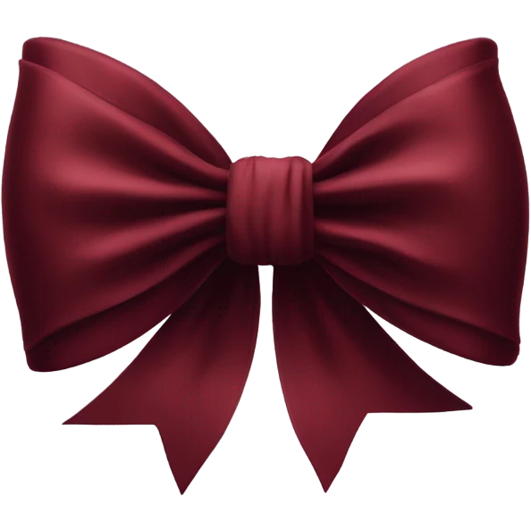 Dark velvet red bow emoji