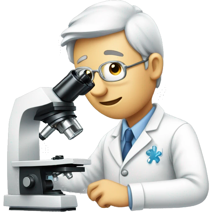 scientist looking into microscope emoji
