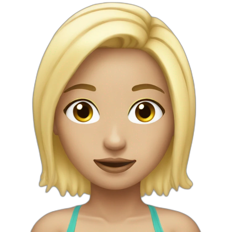 blonde angel bikini emoji