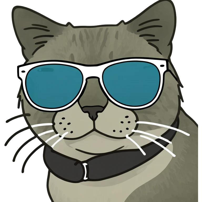 Cat with sunglasses emoji