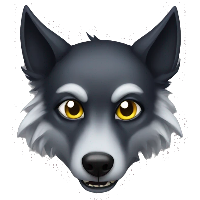 Goth wolf emoji