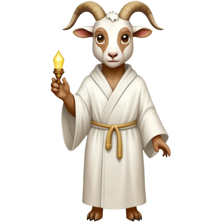 humanoid goat in white robe full body emoji