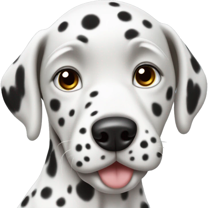 Dalmatian Puppy with less spots in face  emoji