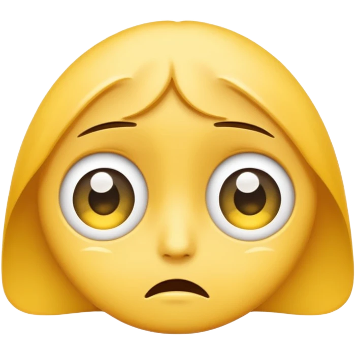 Sad face emoji with big starry eyes emoji