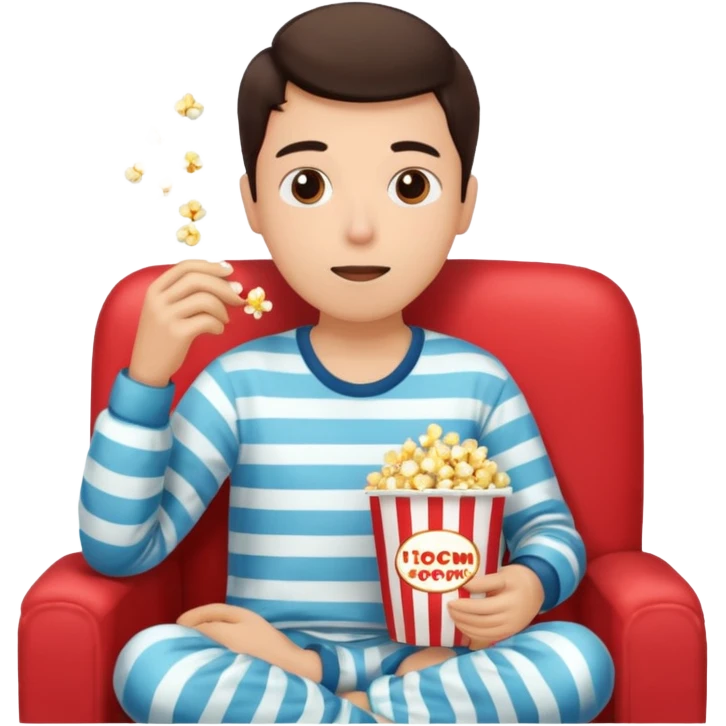 person watching a movie in their living room emoji