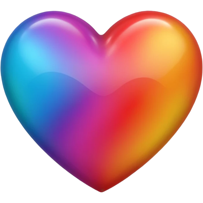Un cœur multicolore  emoji
