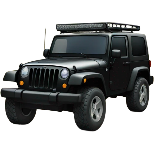 Black jeep in the mountains  emoji
