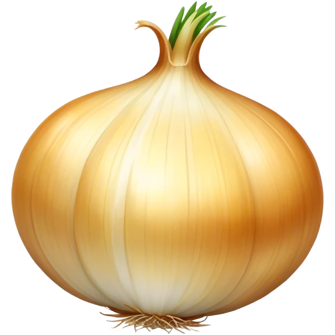 Cinematic crisp white onion, slightly peeled to reveal smooth layers, warm golden tones, rustic and fresh, soft glowing highlights. emoji
