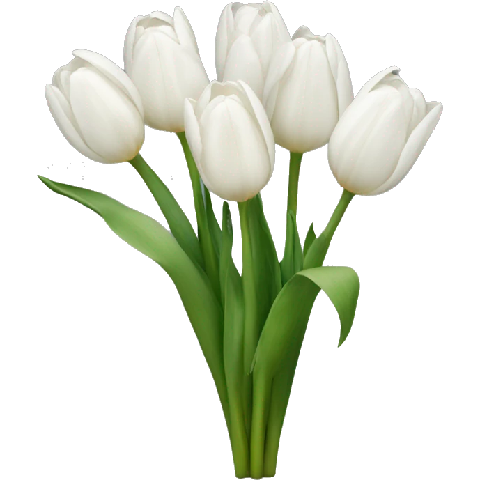 White tulips emoji