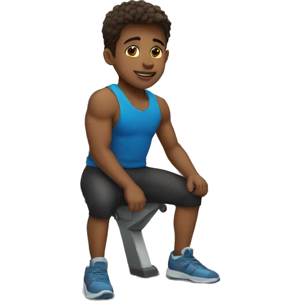 Boy in a gym emoji