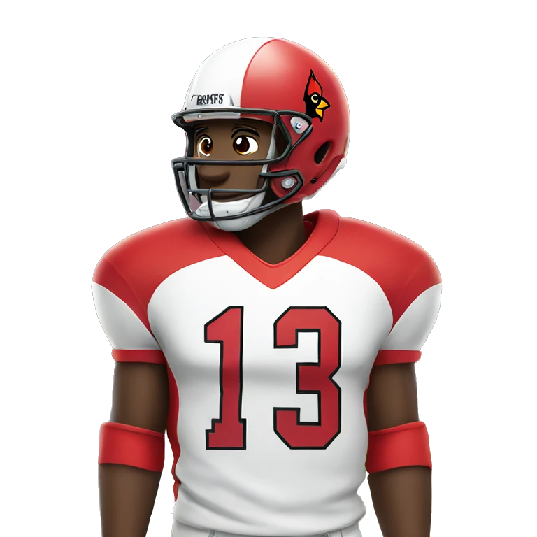 Cardinal in a football uniform  emoji