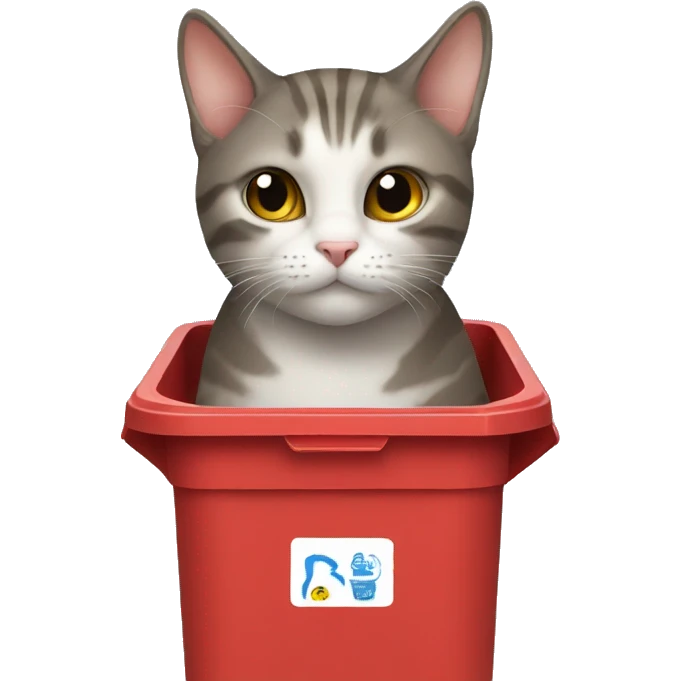Cat in the bin  emoji