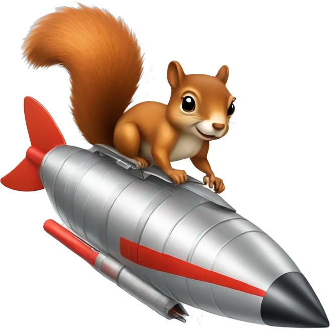 squirrel on a rocket ship emoji