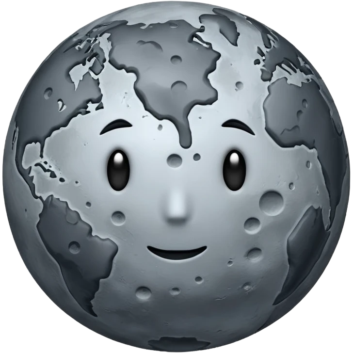 The planet Mercury with “no” face and make it less like earth  emoji