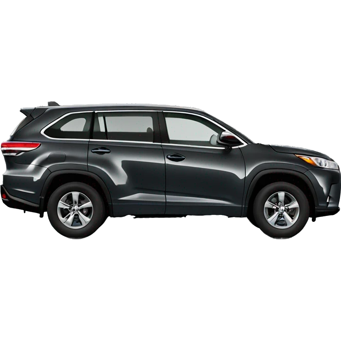 dark grey Toyota highlander suv 2024 side view emoji
