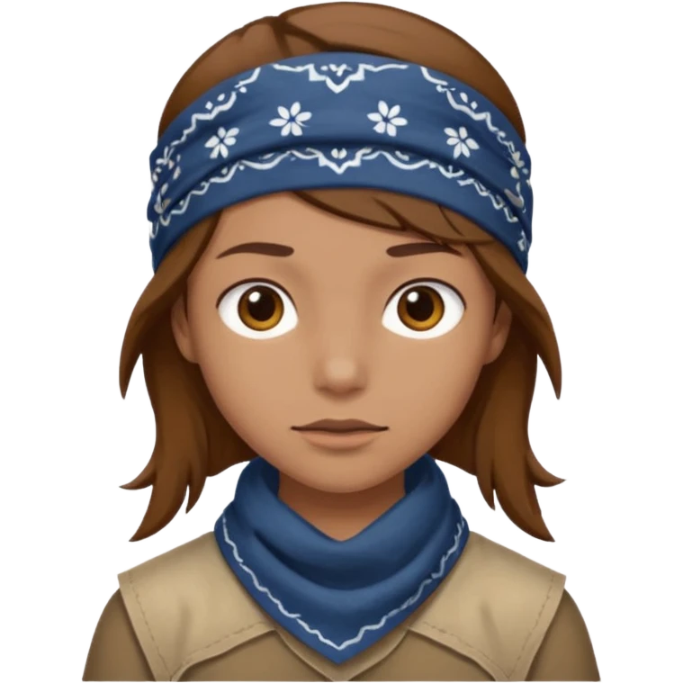 character with bandana emoji