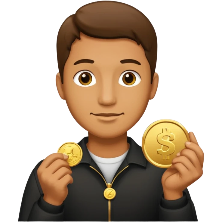 Just like the fourth one but with a coin in his hand instead of that weird shaped emoji