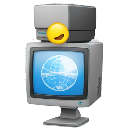 Un roumain derrière un ordinateur emoji