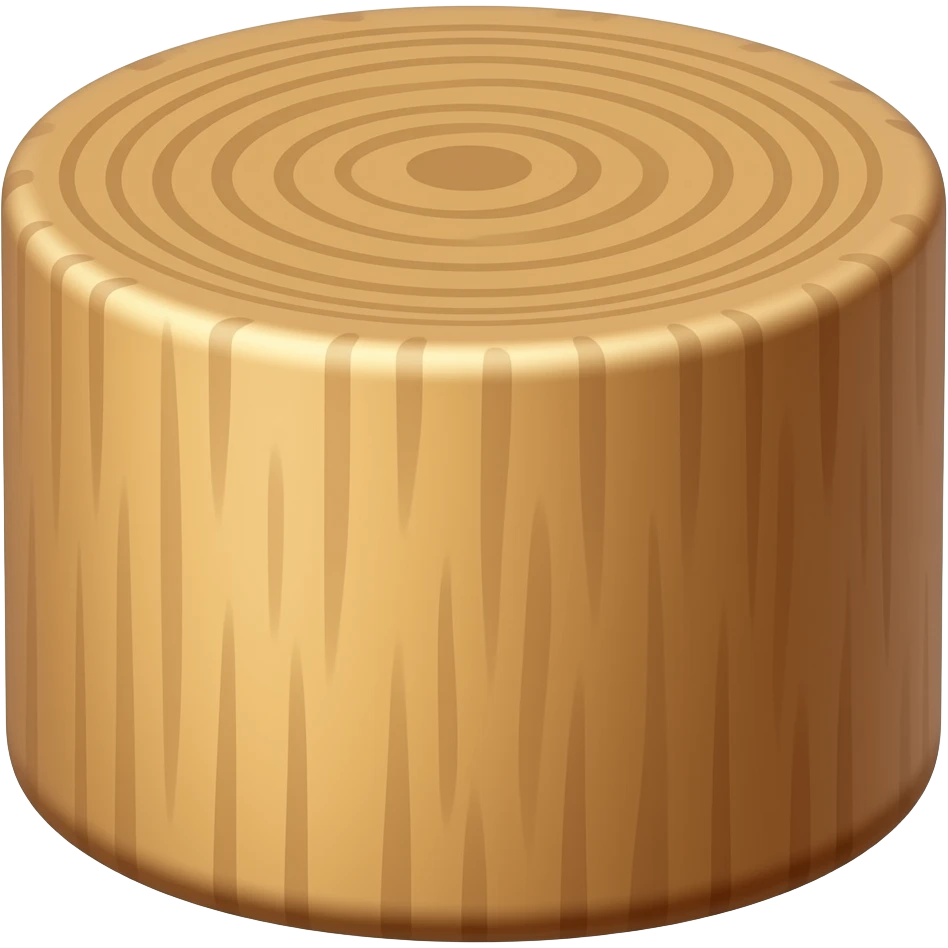 Wooden cylinder blocks emoji