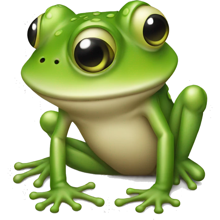 Frog giving a kiss emoji