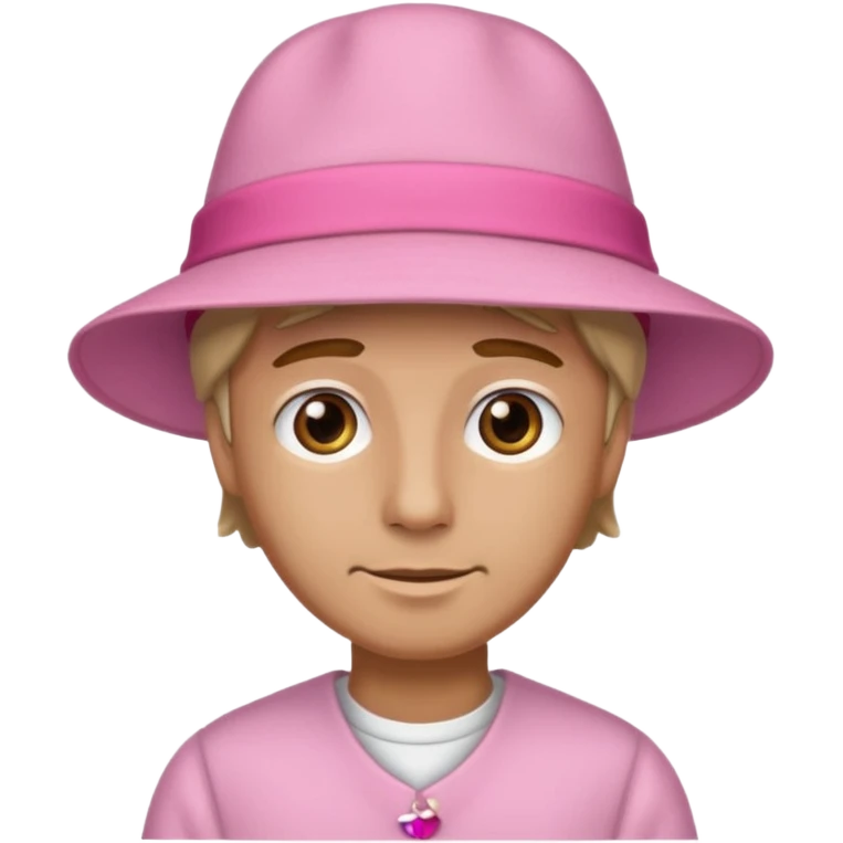 pink hatt and dress  man  emoji