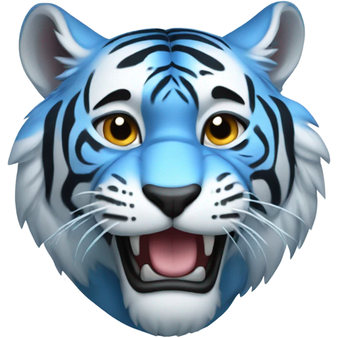 smug blue tiger emoji