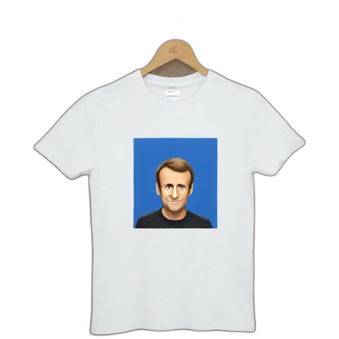 emmanuel macron with a CGT T-Shirt emoji