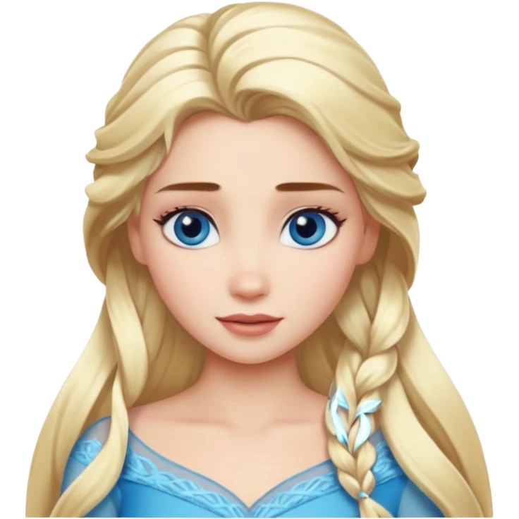 Create a modern Elsa from Frozen. emoji