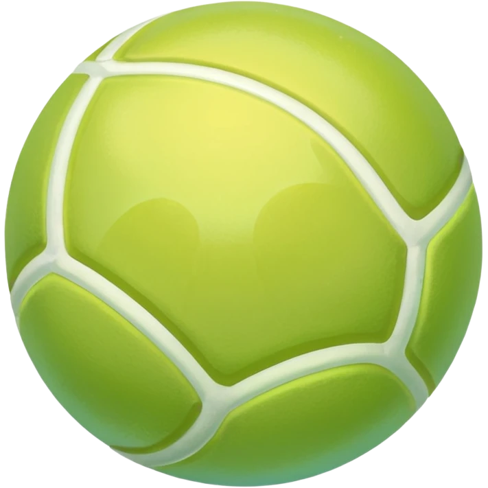 Pastel green iridescent glass crystal tennis ball emoji