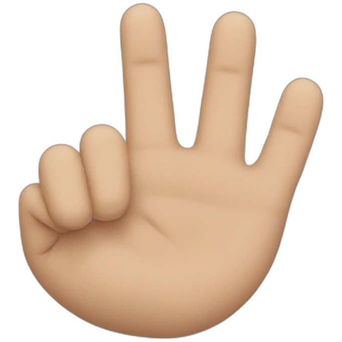 3 fingers emoji