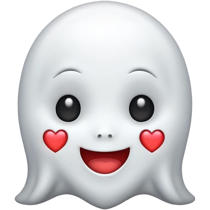 Ghost emoji with heart eyes emoji