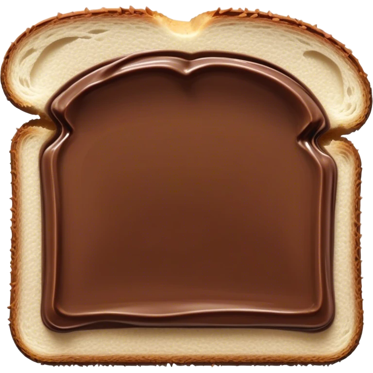 slice of bread covered in nutella spread emoji