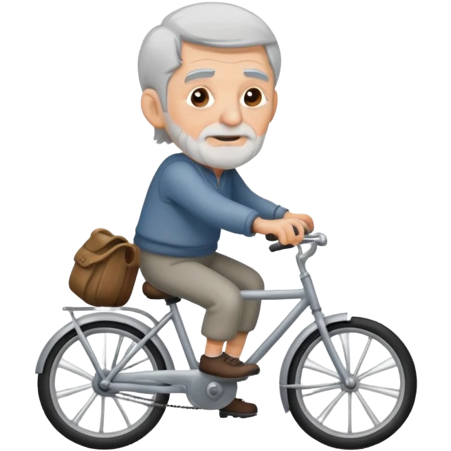 Old man riding a bike emoji