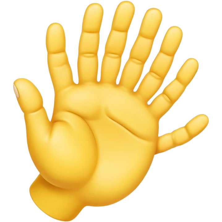 yellow hand with five fingers emoji