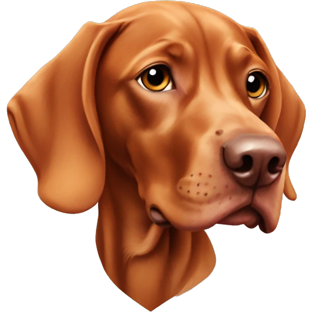 Vizsla with heart emoji