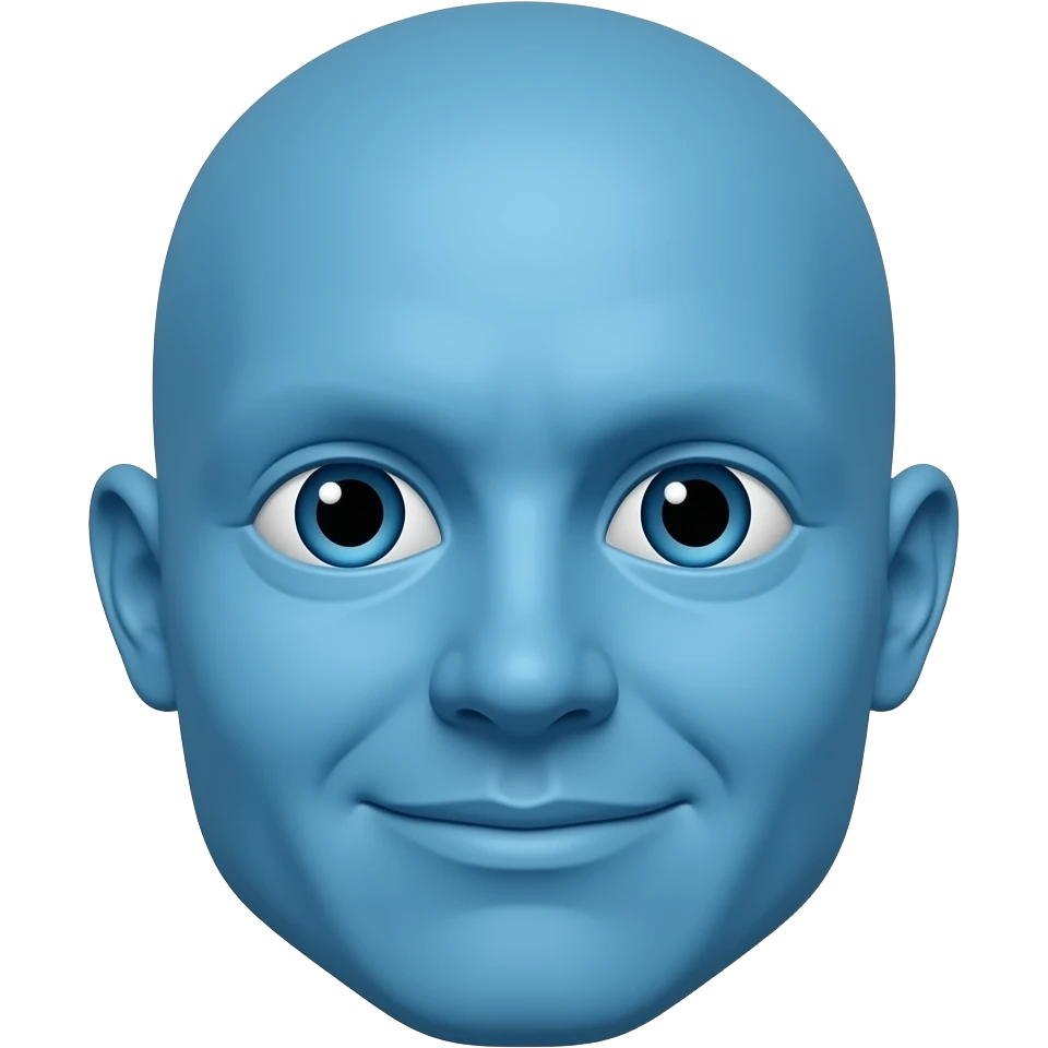 Emoji bleu emoji